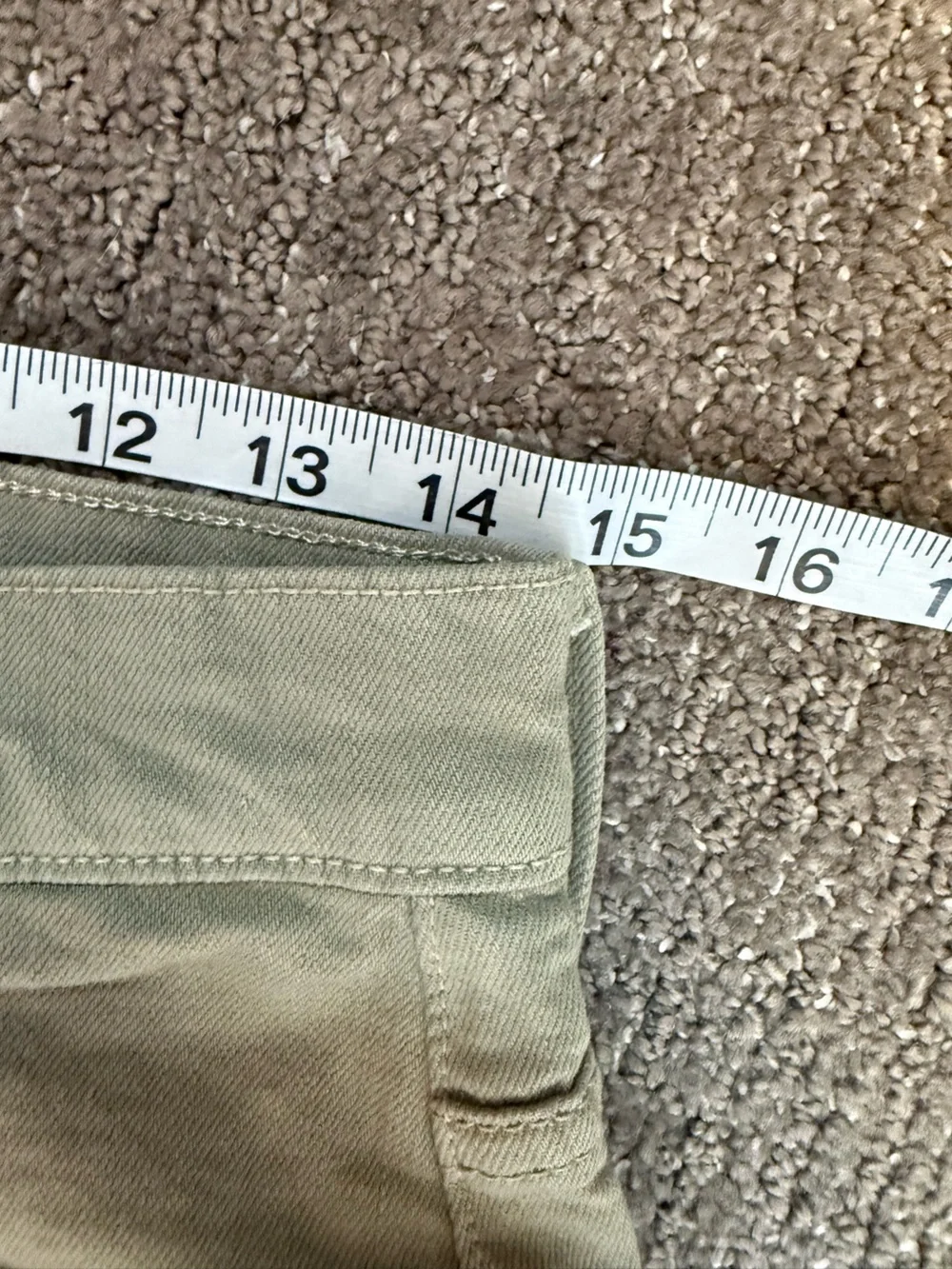 MOTHER The Dodger Short Fray Olive Green Denim Shorts Size 27 Made in USA